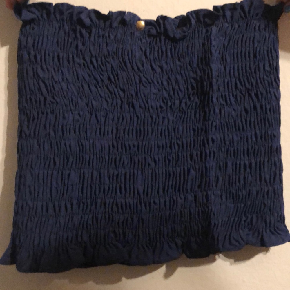 Dark blue tube top